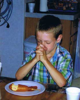 Blessing the food